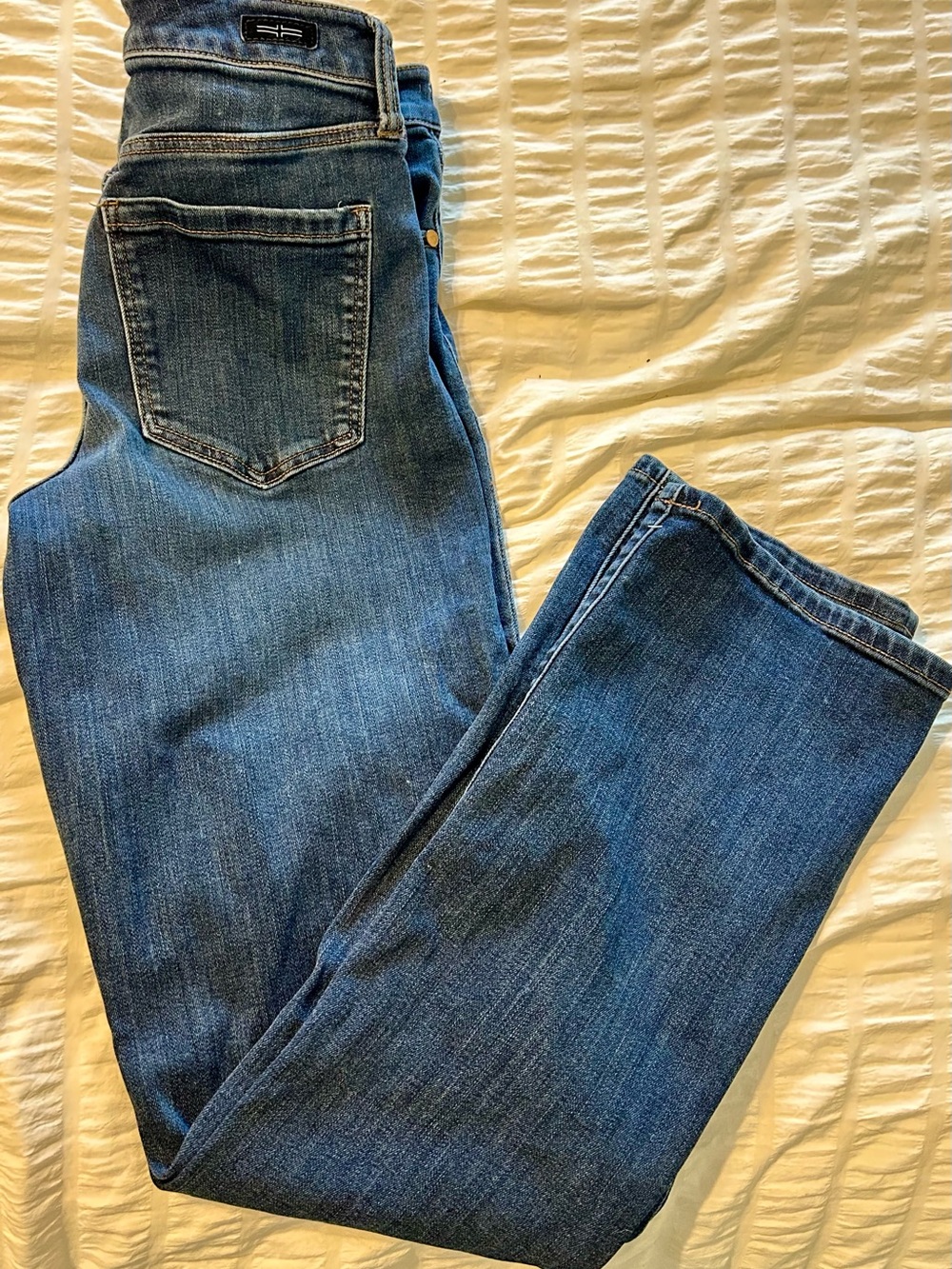 Liverpool Jeans Company Straight Leg Jeans in Blue Wash
